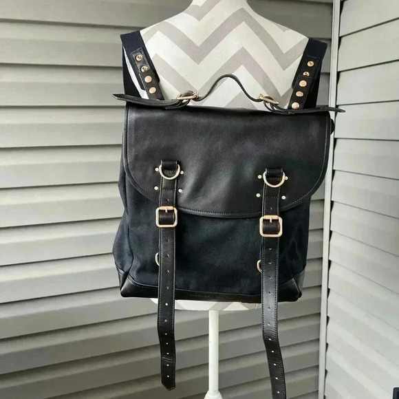 Timbuk2 x PHOEBE DAHL Travel  Convertible Backpack Black Canvas Leather - Picture 3 of 12